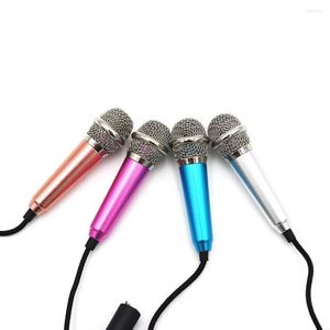 Микрофоны портативный 3,5 -мм стерео студийный микрофон KTV Караоке мини -микрофон для мобильного телефона Оптовые