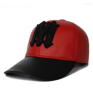 Top kapakları Amerikan Top İnci Perçin Parlak Kelime Orijinal Deri Beyzbol Erkek Kadın Kırmızı Hipsters Hip Hop Cap Erkek Hokey Snapback Şapkalar