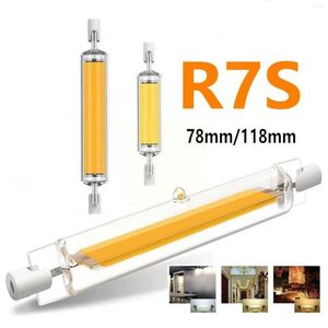 Yüksek Güçlü LED R7S Ampul 10W 78mm 20W 118mm 220V Cob Lamba Cam Derecesi Ev Ofis Aydınlatma Tüpü 360 Halojen Tu O7Y8