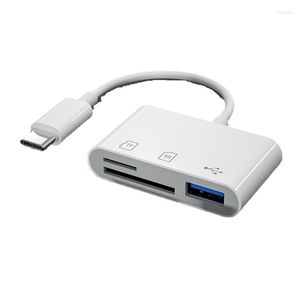 Akıllı telefon için C Bellek Kartı Okuyucu Hub USB 2.0 Docking İstasyonu OTG Adaptörü Universal SD CF