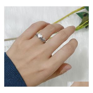 Band Rings Europe Fashion Retro Love Angel Wings Openable Lady Ring Drop Delive Jewelry Dhawv