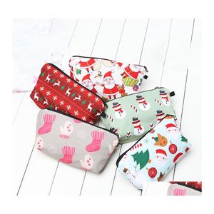 Карандашные сумки Рождественский комплект макияжа Beautif Professional Make Up Tool с DSTRING Santa Claus Print Bag Сумка росрожки подарки офис OTFXX