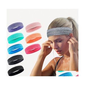 Headbands Erkekler Ter Bandı Spor Streç Elastik Kadın Yoga Koşu Saç Band Erkek Açık Headwrap Fitness Spor Güvenliği Drop Deli Otjum
