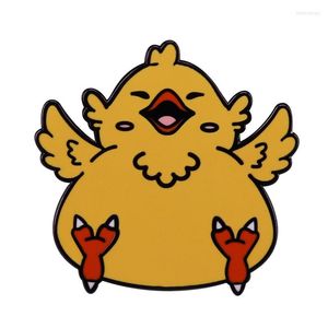 Броши Fat Chocobo Hard Emale Pin Pin Final Fantasy Brooch Game Tancot Yellow Bird Badge Gamer аксессуар