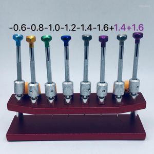 Onarım Kitlerini İzle 8pcs Tornavidalar Metal Taban Stand Seti 0.6 0.8 1.0 1.2 1.4 1.6mm Yuvalı Çapraz Saatçi Araçları