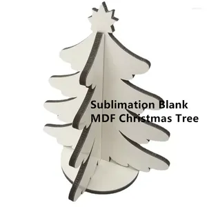 Noel dekorasyonları süblimasyon boş mdf ahşap ağaç kolye çift tarafı düz biblo süsleme özel logo baskısı için ev dekorasyonu