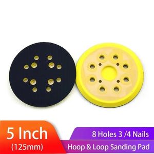 5 inç 125mm 8 delik 3/4 Tırnaklar Destek Pad Hook Döngü Zımparalama Pedleri UYUT GÜZEL GÜÇ GÜÇ GÜÇLÜ COMALER ARAÇLAR