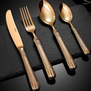 Учебные посуды наборы Европы Royal Set Modern Luxury Spoon Fork Newsware Dableware Кухонные принадлежности Vajilla аксессуары BC50CJ