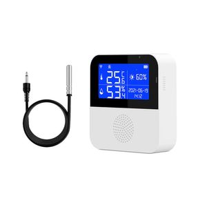 Tuya Smart WiFi Temperatura Sensor de umidade Hygrômetro interno Termômetro com suporte LCD Suporte Alexa Google Assistant