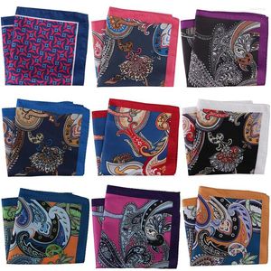 Yay bağları 30cm genişlik lüks erkek cep kareleri büyük erkek mendiller çiçek paisley fular hankies göğüs havlu düğün partisi