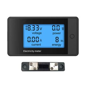 20A 50A 100A 200A Digital Meter DC 8-100V LCD Voltmeter Ammeter 4 in 1 Voltage Current Power Energy Detector W  Shunt