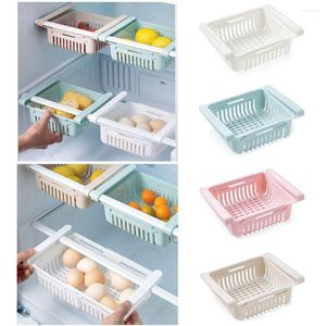 Depolama kutuları mutfak meyve gıda kutusu plastik açık buzdolabı organizatör slayt raf çekmecesi raf tutucu buzdolabı