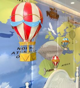 Duvar Çıkartmaları Amerikan Farmus Hava Balonu Dünya Asılı Süsler Çocuk Odası Dekorasyonu El Kulüp Aksesuarları El Sanatları