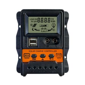 LCD Display Solar Charge Controller PWM 10A 20A 30A 12V 24V Dual USB 5V Output Panel Charger Regulator