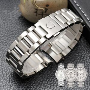 Watchband Erkekler 22mm Saf Katı Çentik Paslanmaz Çelik Fırçalı Saat Band Strap Sheap Bilezikler Tag Heuer Carrera252t182y