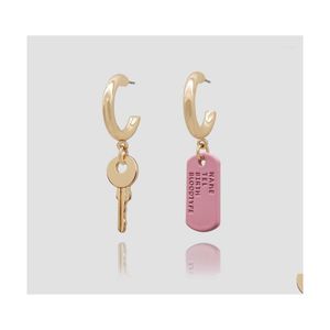 Серьги для люстры деликатные милые для женщин металлическая ключ розовая информационная карта очаг моды стили моды