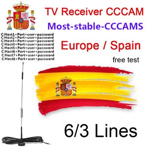Europe Antennas Direct Clearstream Eclipse CCCAM 6 Leitungen A/V-Kabel Satellit DVB-S2 für GTmedia Nova v8 Honor V7S v8x V9 sat Oscam203k