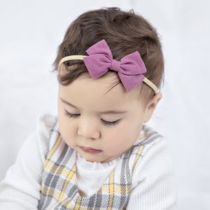 Sevimli Bow Tie Şerit Kafa Bandı Saç Band DIY El yapımı kurdeleler elastik saç bandı bebek çocuk saç aksesuarları 1406