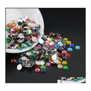 Reçine Gevşek Boncuklar Takı Çeşitli Renk Düz Rhinestones DIY Deco M 4mm 5mm 6mm Damla Teslimat 2021 U2NVE DHCFJ