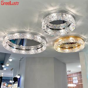 Tavan Işıkları Modern Kristal Lamba Krom Altın Led Dekoratif Işık Oturma Odası E14 Kafa Aydınlatma