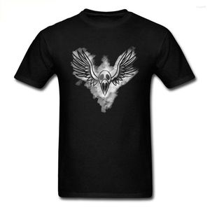 Мужские рубашки Trow Bone Wing Tshirts Men Logo Logo Рубашка на заказ футболка Funky Black Tops Hip Hop Graphic Tees Хлопко