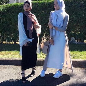 Etek kadın müslüman dipler uzun kalem etek ayak bileği uzunluğu kalınlaşmış midi bodycon elbise