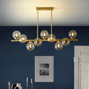 Avizeler Modern Nordic Restaurant Led Chandelier Light Lüks Sihirli Fasulye Oturma Odası Mutfak Basit Bar Masa Lamba