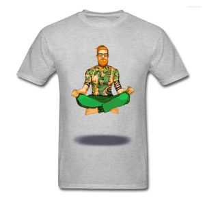 Herren T-Shirts LUCKY Modern Day St Patrick T-Shirt Tattoo Man Shirt Meditation T-Shirt Herren Baumwolle Grau Tops Cool T-Shirt Hipster Kleidung Fitness