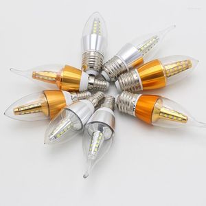 10pcs/lot LED ampul mum E14 E27 5W 7W 9W 12W Altın Alüminyum Işık AC 220V Lamba Serin Sıcak Beyaz Lampa Bombriller Lumiere