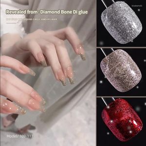Гель ногтевой гвоздь 7 мл алмазного польского блеска DIY маникюр Potherapy Glue Crystal Crystal мелкий порошок яркий длительный блеск