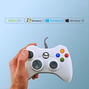 Игровые контроллеры USB Wired Gamepad для контроллера Xbox 360 Официальный официальный Microsoft PC Windows 7 8 10 Взрослый