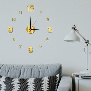 Duvar Saatleri Dekoratif Hafif Modern Gece Işık İğneleri Oturma Odaları İçin Saat