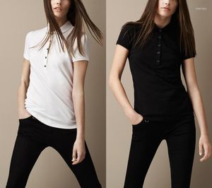 Damen T-Shirts Top Qualität Sommer Damen Ritter Polo Kurzarm Baumwolle Casual Solid Lady Fashion Femme