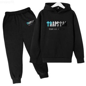 Marka Trapstar Baskılı Trailsuit Erkekler ve Kızlar 2 PCS HOODIE SÜRESİ PANTALARI JOGGING DUA 4 11 Yıllık Çocuk Giysileri