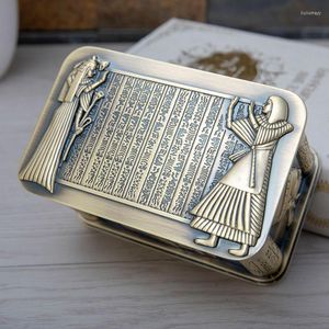 Depolama Kutuları Vintage Mısır Firavun Metal Rölyef Mücevher Kutusu Mısır Hediye Vaka Ev Sanat El Sanatları Dekorasyon Organizer Tabut Göğüs