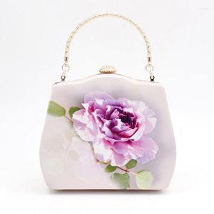 Вечерние сумки est дамы портативные шелковые пурпурные цветочные сумки для ужина Сумка Женщина Банкет для свадьбы Древнее стиль китайская одежда Cheongsam