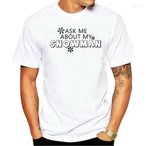 Erkekler Tişörtler Bana Kardan Adam Tişörtüm Hakkında Sorun T-Shirt Yüz Xmas Mevcut Hediye Fikir Karikatür Gömlek Erkekler Unisex Tshirt