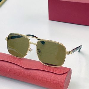 Дизайнерские солнцезащитные очки для мужчин женщины подпись C de Carti Sun Glasses Fashion Retro Trend Gold рама стеклянная линза очки для двойного моста Optio