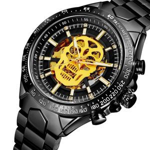 Bilek saatleri Forning Numune Sport Tasarım Çerçeve Altın Saat Erkekler Saatler En İyi Lüks Montre Homme Clock Erkekler Otomatik İskelet