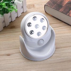 Gece Işıkları 360 Derece Dönen LED lamba Otomatik Sensör Akıllı Aydınlatma Beyaz Işık Kapalı Dekorasyon Çocuk Yatak Odası
