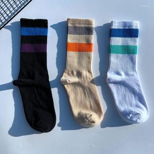 Erkek Çorap Stripe Çorap Erkek Mürettebat Yetişkin Adam Moda Erkekler Standart Yüksek Kaliteli Spor Pamuk Bahar Yaz UNISEX MÜLE MÜLENDİ KALSETİN