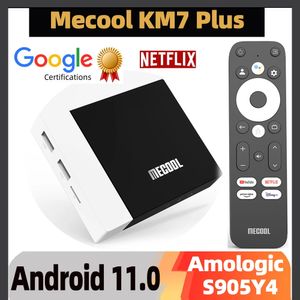 Mecool KM7 Plus TV-Box Android 11 Amlogic S905Y4 Netflix Google Certified Voice AV1 1080P 4K 60pfs Android 11.0 Media Player