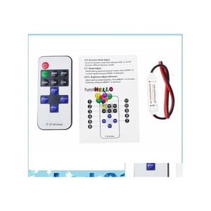 RGB Denetleyiciler Narin Tek Renkli Uzaktan Kumanda Dimmer DC 12V 11Keys Mini Kablosuz RF LED Kontrolör Şeridi Işık Damlası Deliv OTR5C