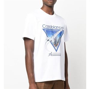 Модная мужская белая футболка Casablanc, футболка известного дизайнера, большой v, высокое качество, хип-хоп, мужчины, женщины, с коротким рукавом, s-3xl