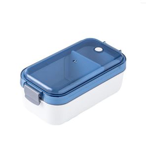 Учебные посуды наборы 2 Grid PP многоразовые контейнеры для хранения с прозрачными крышками.