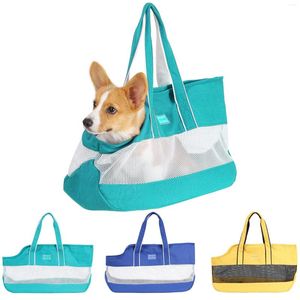 Köpek araba koltuğu evcil hayvan sapı taşıyıcı omuz çantası örgü nefes alabilen küçük kedi köpek yavrusu elsiz taşıma sırt çantası açık seyahat tote çantaları