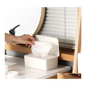 Коробка для ткацений салфетки офис домашнее хранение с крышкой мокрой маски до доставки домашнего сада кухня столовая бар otoqb