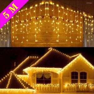 Dizeler 5m LED Noel Işıkları Sarkık Dış Mekan Icikle Stres Balkon Evi Dekorasyon Dekoratif Tatil Işığı