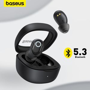 Наушники для сотового телефона Baseus WM02 Wireless TWS Bluetooth 5 3 Наушники мини -и компактный удобный износ 25 -часовой срок службы батареи 230731