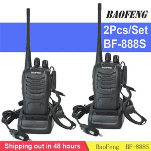 Walkie Talkie 2pcs Lot Baofeng BF 888S İki yönlü radyo seti BF 888S UHF 400 470MHz 16CH WALKIE TALITIE RADIOS ALANCI 230731